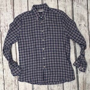 Barbour Tailor Plaid Mens Plaid Mens Hiking Button Down Long Sleeve Shirt